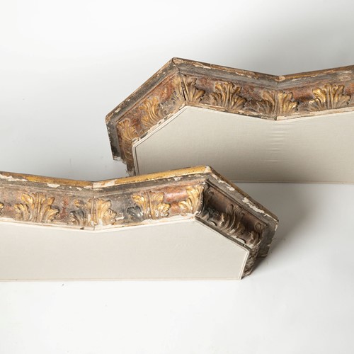 Pair of 18th Century Italian bed crowns
