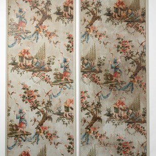 Antique French Chinoiserie Canvas P...