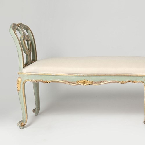 Long Italian Antique Stool, Bench, One Of A Pair 