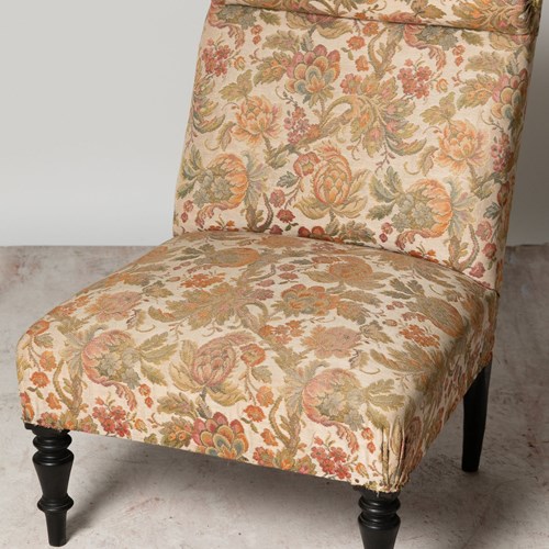 French Slipper Chair, For Upholstery