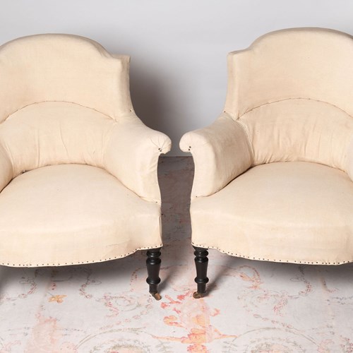 Arch Top Pair Of French Chairs