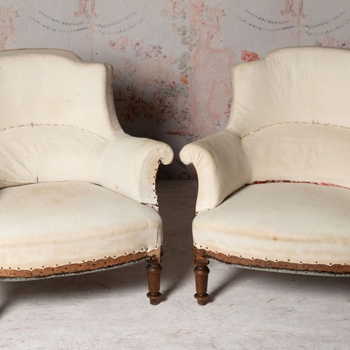 Antique French Pair Of Chairs 