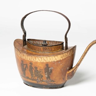 18Th Century Antique Tole Tea Kettl...