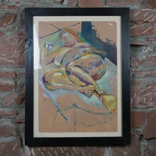 'Louise' Original Oil On Paper By Derek King, May/June 2017