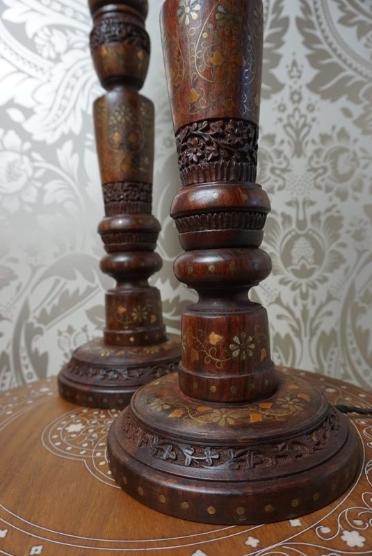 Pair Of Indian Brass Inlaid Table Lamps -no43collectables-dsc03683-main-638047204270950834.JPG