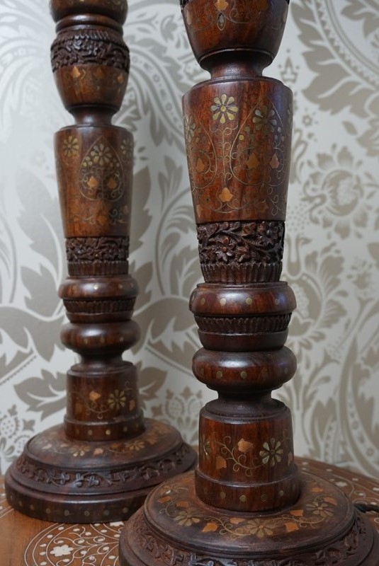 Pair Of Indian Brass Inlaid Table Lamps -no43collectables-dsc03685-main-638047204256419724.JPG
