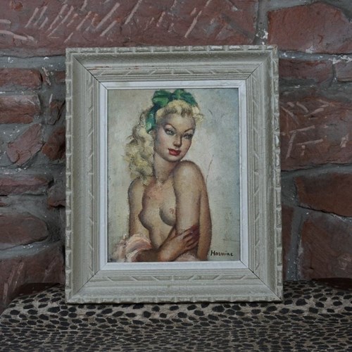 An Original Oil Painting By French Artist Paulette Harmine, 1948