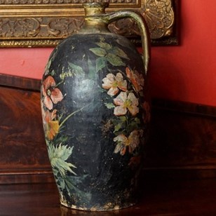 A French Hand Painted Cruche, Signe...