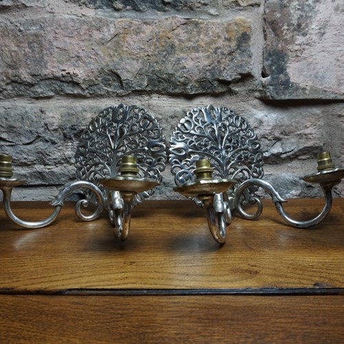 A Pair Of Haddon Hall Style Edwardian Wall Sconces