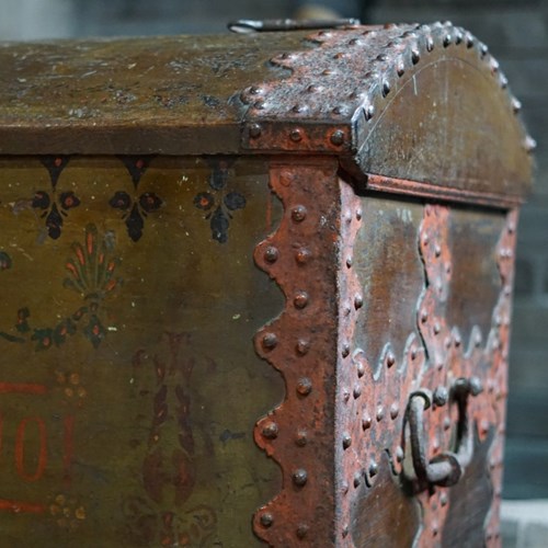 Substantial Swedish Marriage Chest Dated 1744