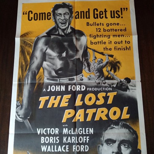 Original Movie Poster, The Lost Patrol, 1954