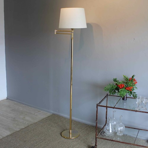 Mid Century Adjustable Swing Arm Floor Lamp