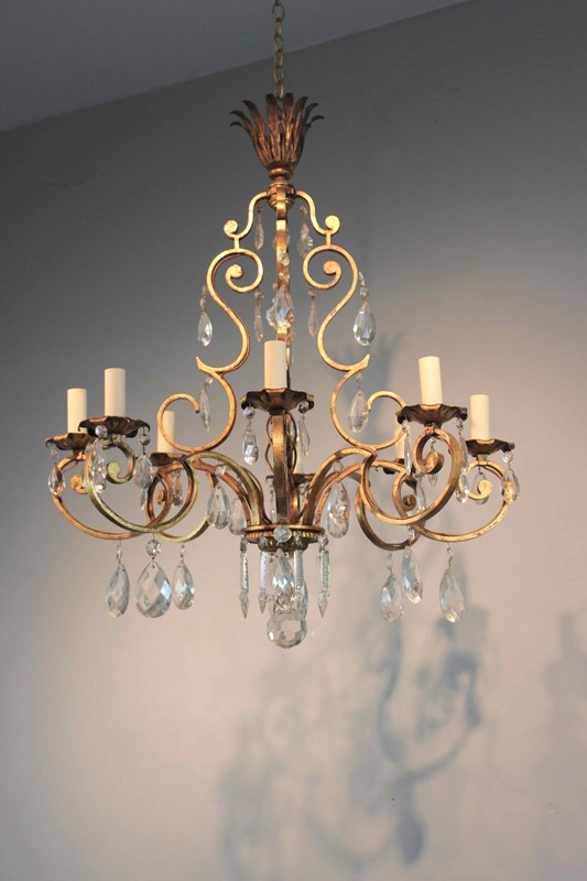 Well balanced gilt metal and cut glass chandelier-norfolk-decorative-antiques-img-2083-main-638041133515418743.jpg