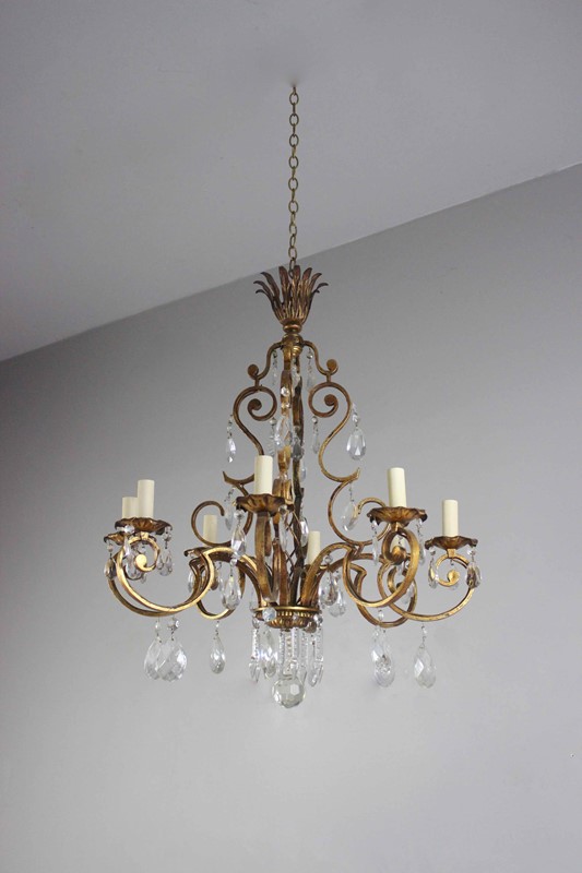 Well balanced gilt metal and cut glass chandelier-norfolk-decorative-antiques-img-2089-main-638041134000568399.jpg