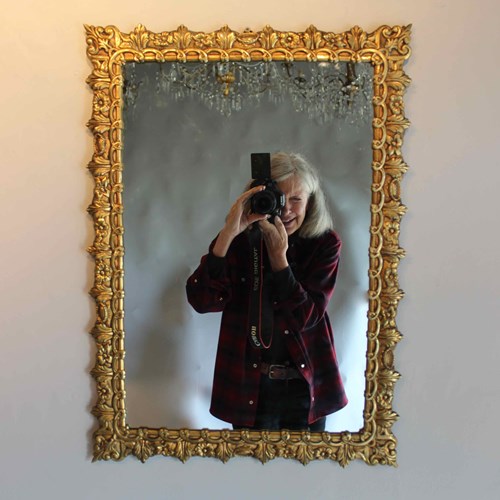 French Flat To The Wall Gilt Mirror