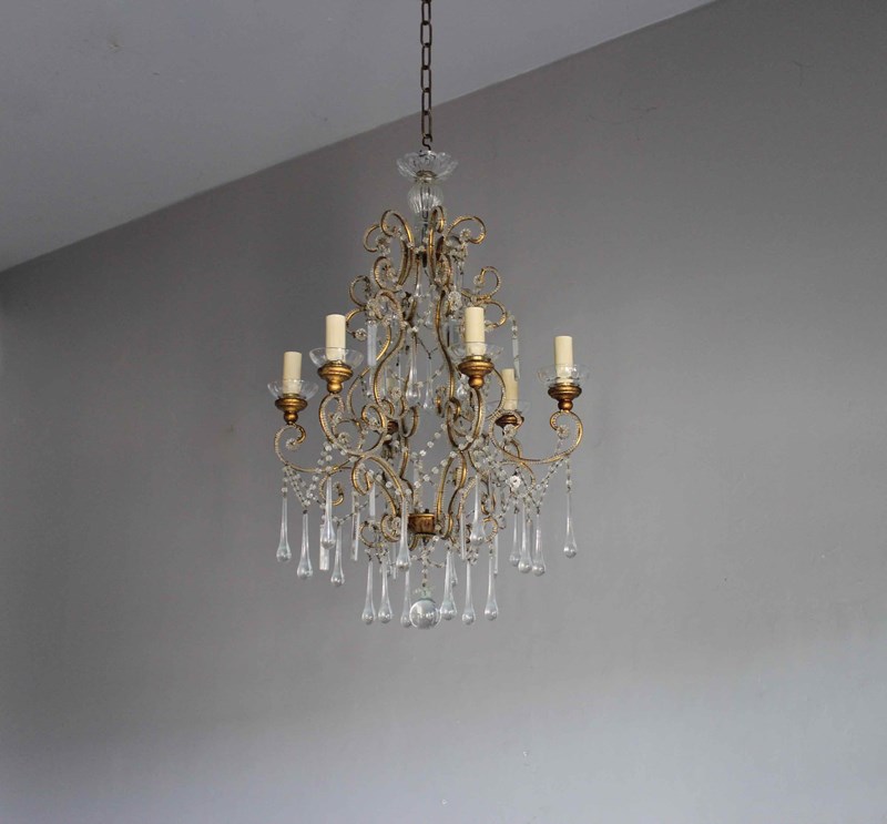 Beaded Giltwood And Clear Glass Antique Chandelier-norfolk-decorative-antiques-img-4186-main-638193274118772949.jpeg