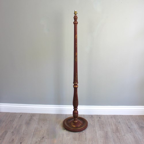 Fabulous Red Chinoiserie Country House Floor Lamp