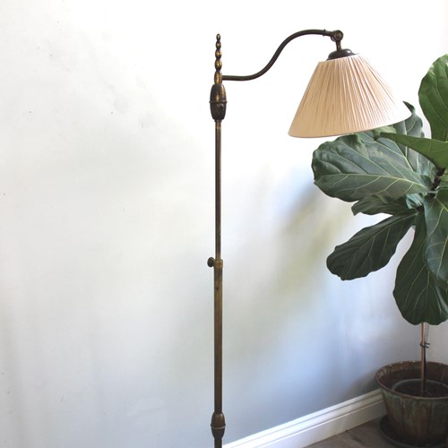 Darker Brass Adjustable Height Reading Lamp