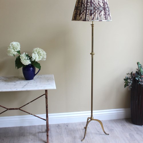 Slim Profile Floor Lamp With A Rare Adjustable Height Mechanism