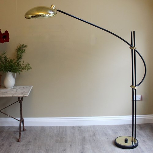 Substantial Adjustable Arc Lamp In The Style Of Reggiani Circa 1970