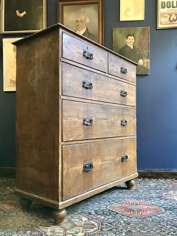 Large 19th C. Country House Pine Chest Of Drawers -nothing-new-19th-century-country-house-scumble-painted-chest-of-drawers---nothing-new-4-main-637749244965566339.jpg