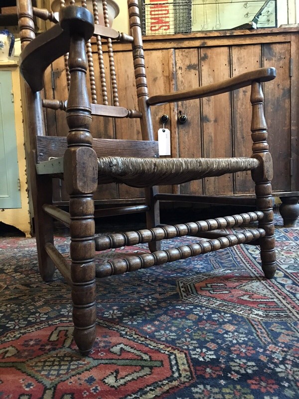 19th Century Bobbin Arm Chair With Rush Seat-nothing-new-19th-century-victorian-country-house-bobbin-turned-arm-chair-with-rush-seat---nothingnewstafford-8-main-638090570938907200.jpg