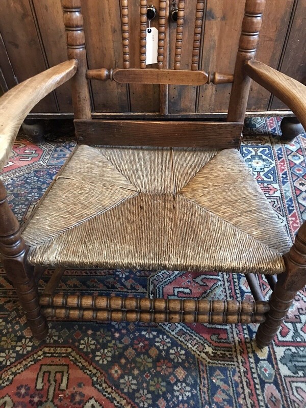 19th Century Bobbin Arm Chair With Rush Seat-nothing-new-19th-century-victorian-country-house-bobbin-turned-arm-chair-with-rush-seat---nothingnewstafford-999999-main-638090571116092007.jpg