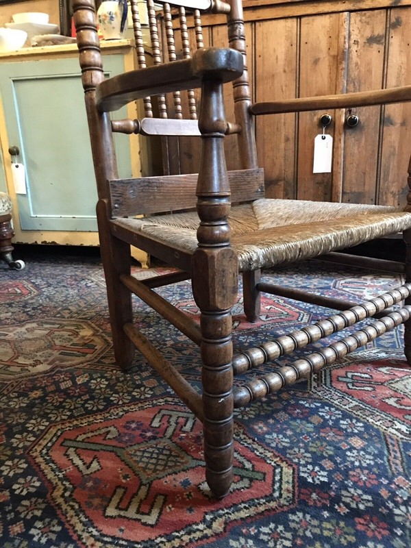 19th Century Bobbin Arm Chair With Rush Seat-nothing-new-19th-century-victorian-country-house-bobbin-turned-arm-chair-with-rush-seat---nothingnewstafford-99999999-main-638090571138591571.jpg