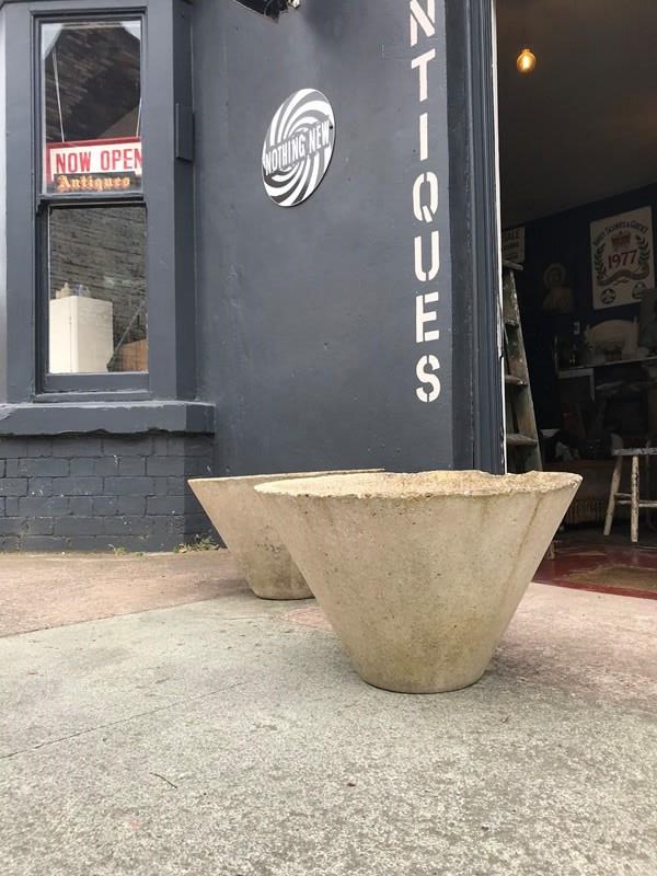 Pair Of Early To Mid 20Th Century Reconstituted Stone Conical Planters -nothing-new-a11de75f-8265-4a39-b8a8-1c7696be87db-main-638217602372010530-1.jpeg
