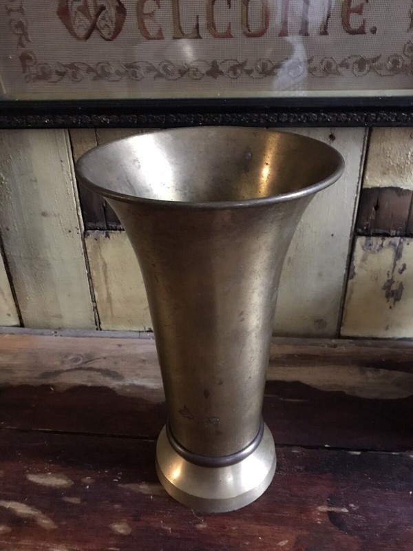 Early 20th Century Copper Banded Brass Vase-nothing-new-antique-early-20th-century-large-brass-with-copper-band-vase-arts--crafts---nothingnewstafford-2-main-638047905026883097.jpg