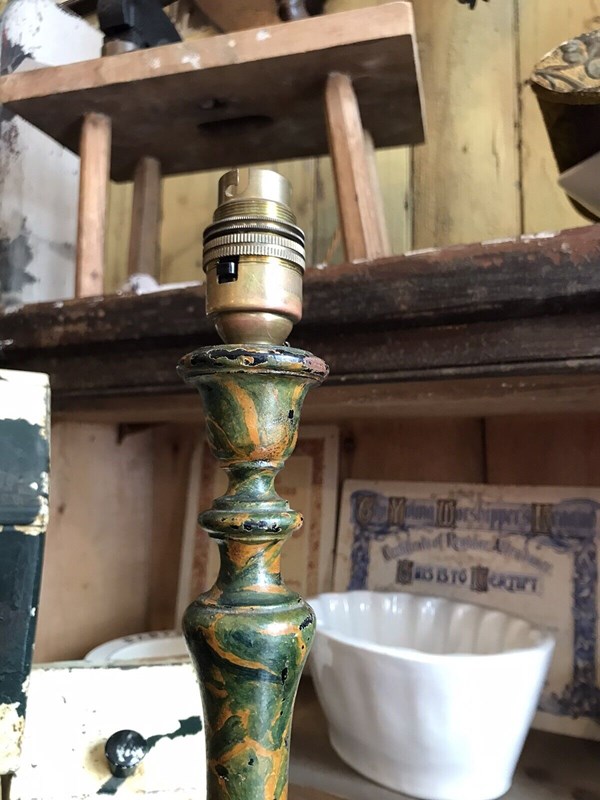 Antique Early 20Th Century Wooden Faux Marble Painted Table Lamp -nothing-new-antique-early-20th-century-wooden-faux-marble-painted-table-lamp-lighting-light---nothingnewstafford-1-main-638312426274719583.jpg