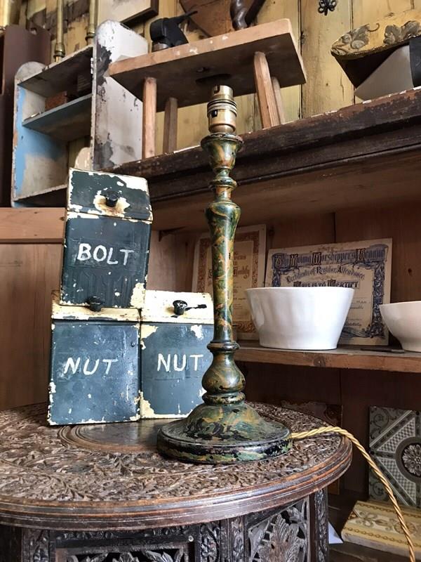Antique Early 20Th Century Wooden Faux Marble Painted Table Lamp -nothing-new-antique-early-20th-century-wooden-faux-marble-painted-table-lamp-lighting-light---nothingnewstafford-main-638312425418189920.jpg