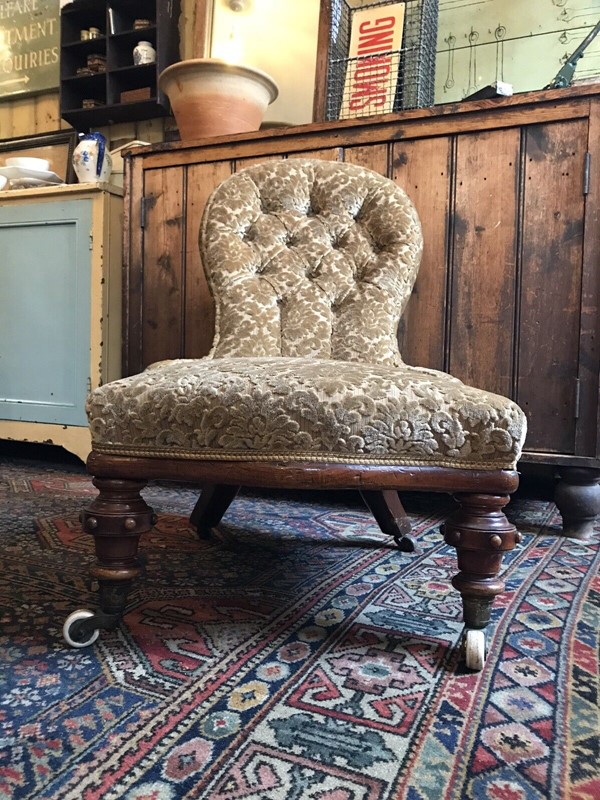 19th Century Button Back Slipper Chair -nothing-new-antique-victorian-19th-century-button-back-slipper-chair-bedroom-nursing---nothingnewstafford-6-main-638094842466640996.jpg