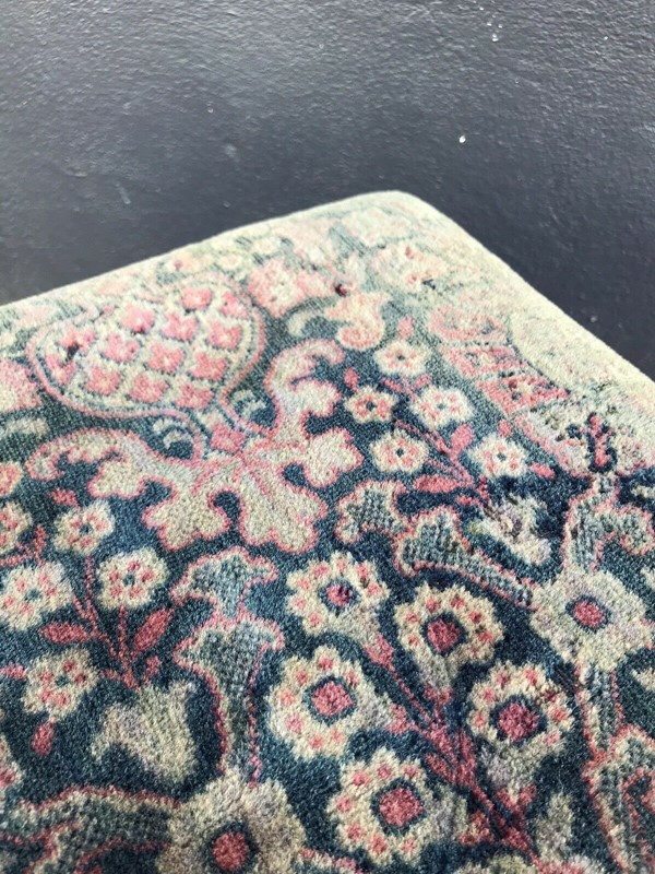 Early 20th Century Carpet Upholstered Stool -nothing-new-early-20th-century-carpet-upholstered-stool--9-main-637820958890049629.jpg