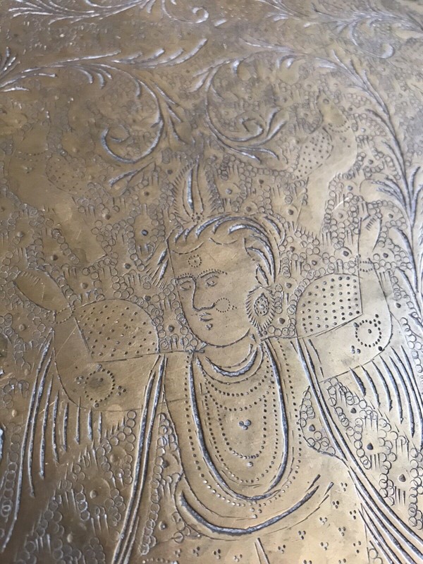 Early 20th Century Ganesha Brass Serving Tray-nothing-new-early-20th-century-indian-ganesha-brass-deity-octagonal-serving-tray-platter---nothing-new-antiques-in-stafford-9-main-638036969684060740.jpg