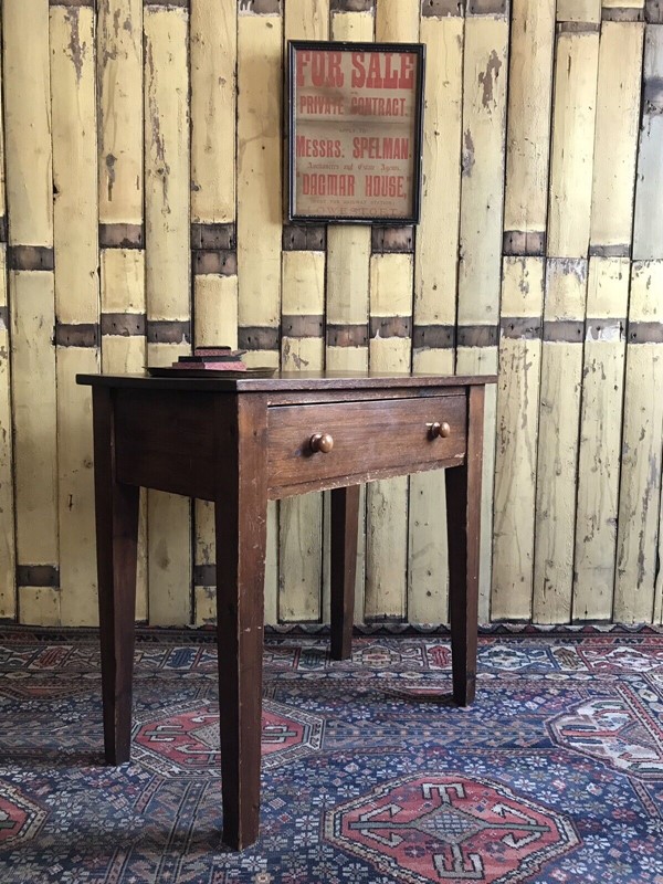Early 20th Century Side Table With A Single Drawer-nothing-new-early-20th-century-oak--pine-side-table-with-a-single-drawer-antique-desk---nothingnewstafford-2-main-637995531265411082.jpg