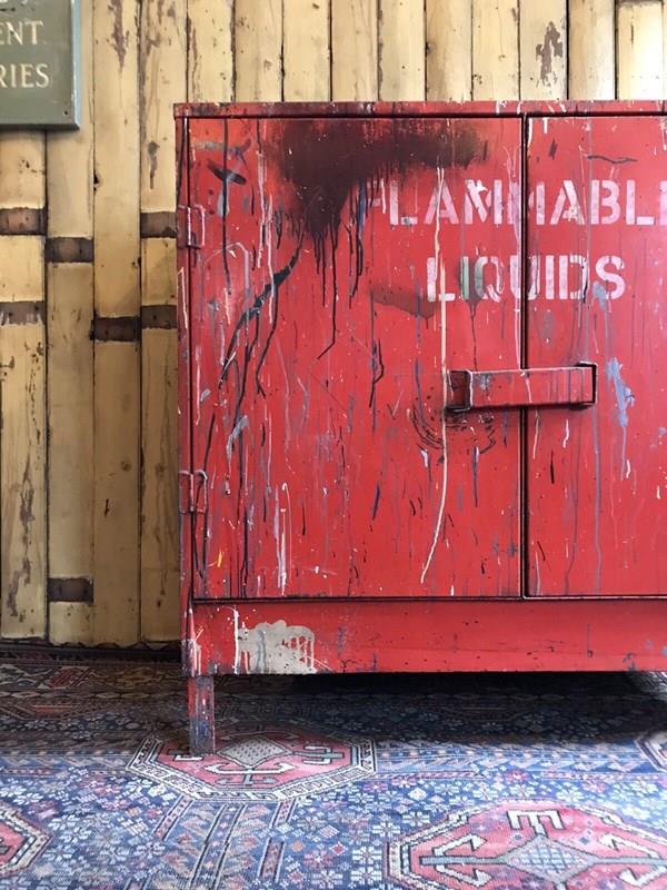 Early To Mid 20Th Century 'Flammable Liquids' Industrial Cabinet-nothing-new-early-to-mid-20th-century-metal-flammable-liquids-cabinet-cupboard-industrial---nothingnewstafford-02-main-638156140629476972.jpg