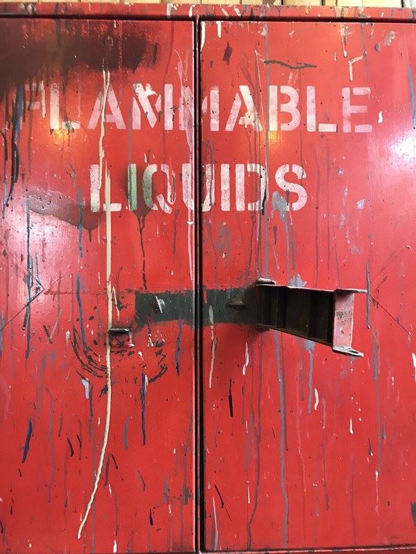 Early To Mid 20Th Century 'Flammable Liquids' Industrial Cabinet-nothing-new-early-to-mid-20th-century-metal-flammable-liquids-cabinet-cupboard-industrial---nothingnewstafford-03-main-638156140658070896.jpg
