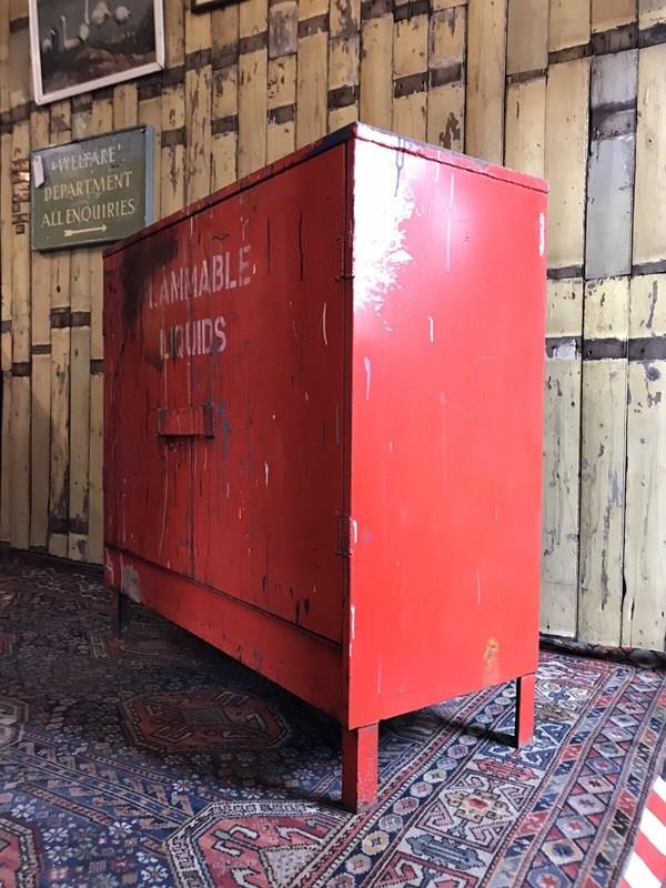 Early To Mid 20Th Century 'Flammable Liquids' Industrial Cabinet-nothing-new-early-to-mid-20th-century-metal-flammable-liquids-cabinet-cupboard-industrial---nothingnewstafford-3-main-638156140671352489.jpg