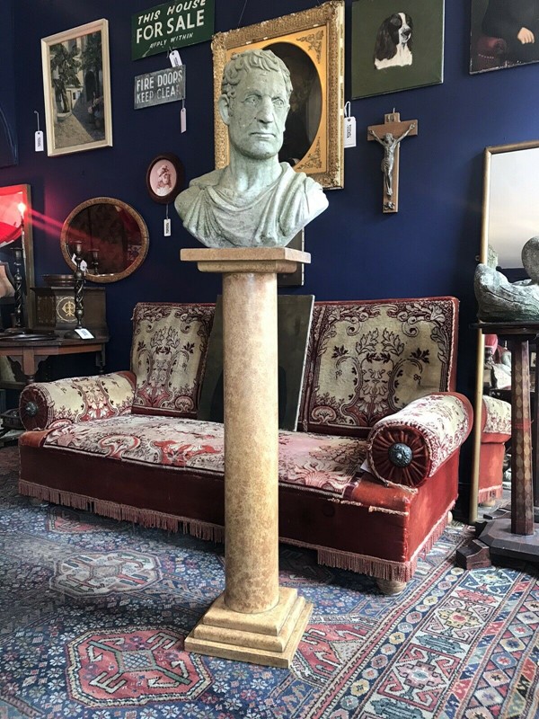 Early 20th Century Faux Marble Painted Pedestal-nothing-new-late-19th-early-20th-century-faux-marble-painted-column-pedestal-plinth-torchere---nothing-new--1-main-637850471272641664.jpg