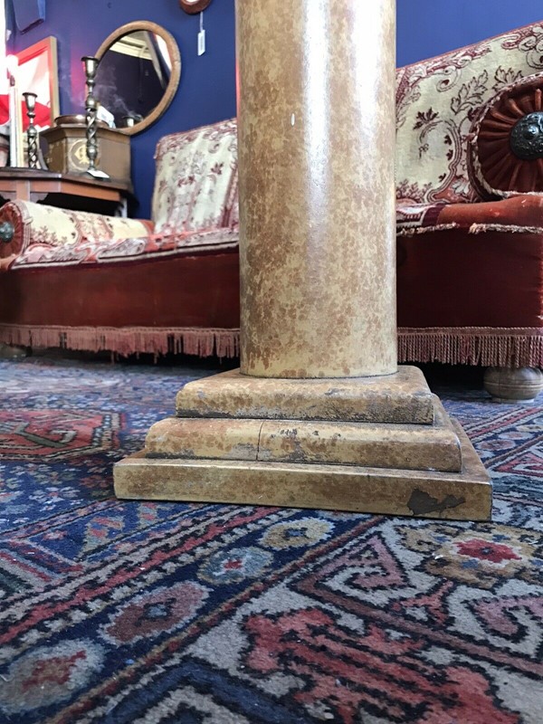 Early 20th Century Faux Marble Painted Pedestal-nothing-new-late-19th-early-20th-century-faux-marble-painted-column-pedestal-plinth-torchere---nothing-new--7-main-637850471333422241.jpg