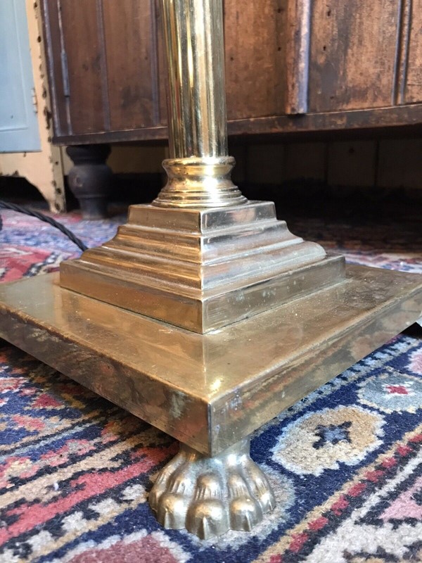 Brass Floor Standing Corinthian Column Lamp-nothing-new-mid-20th-century-floor-standing-corinthian-column-brass-lamp-lion-paw---nothingnewstafford-4-main-638061150789244867.jpg