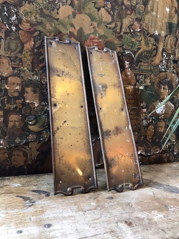 Art Nouveau Pressed Brass Door Finger Plates (G)-nothing-new-pair-of-reclaimed-antique-art-nouveau-pressed-brass-door-finger-plates-salvage-g---nothing-new-stafford-2-main-637937465108194931.jpg