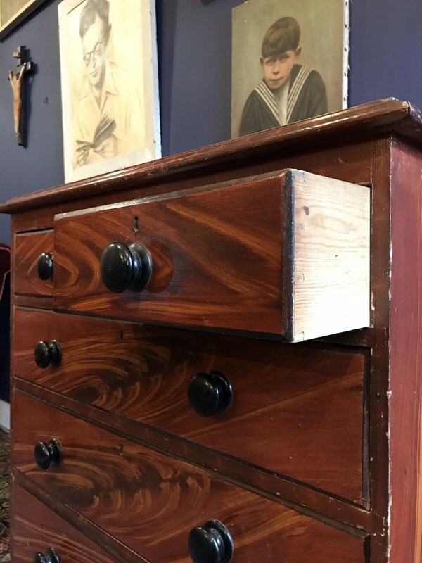 Faux Flame Mahogany Painted Chest Of Drawers-nothing-new-victorian-pine-chest-of-drawers-with-faux-mahogany-paint-work---nothing-new-2-main-637745810911008767.jpg