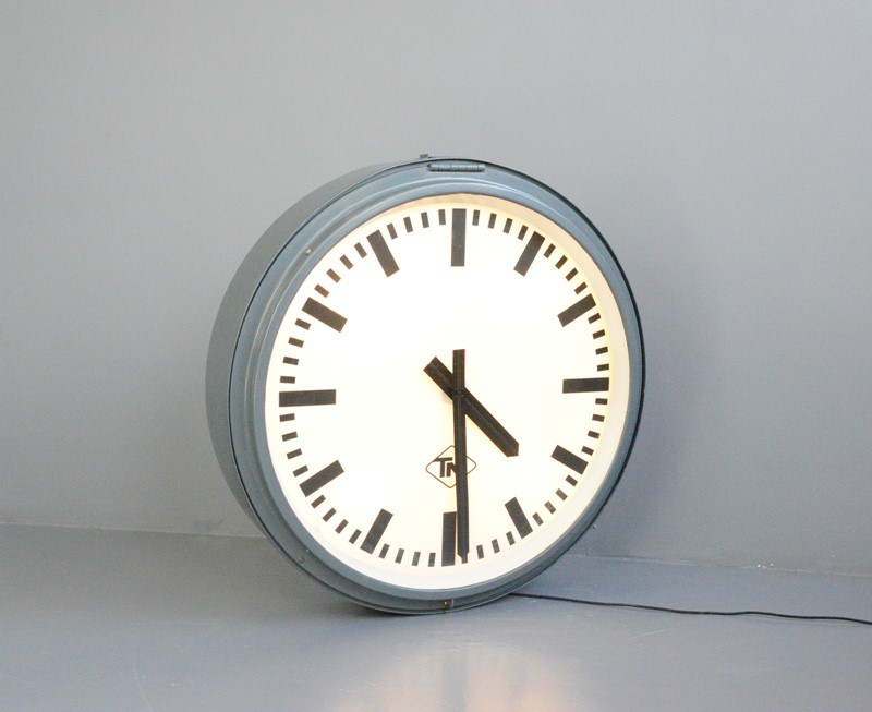 Large Light Up Station Clock By TN Circa 1960s-otto-s-antiques--dsc1831-main-637660346923485755.JPG