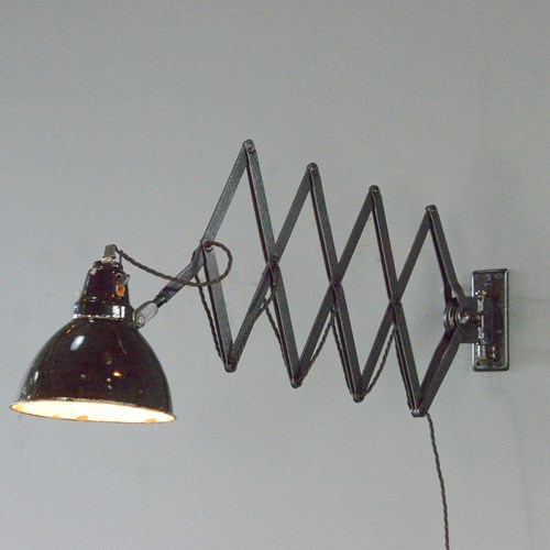 Industrial Scissor Lamp By Pehawe Circa 1930S
