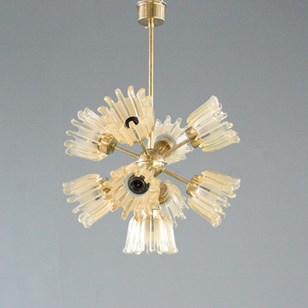 Mid Century Chandelier By Leclaire ...