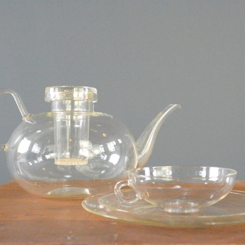 Wilhelm Wagenfeld Tea Set For Jenaer Glasswerke Circa 1930S