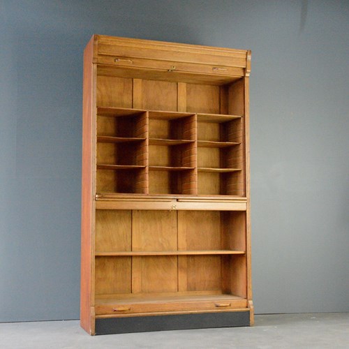 Soennecken Tambour Fronted Bookcase Circa 1920S