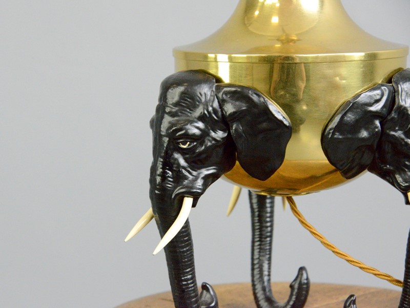 Early 20th Century Elephant Table Lamp-otto-s-antiques--dsc4971-main-637586649745410147.JPG